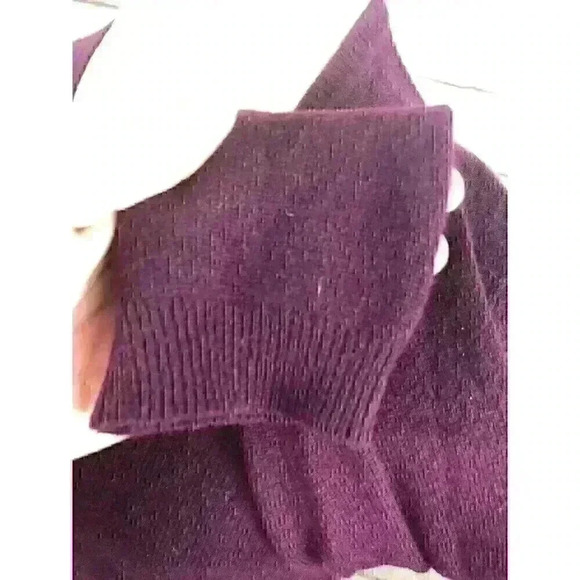 Charter Club Womens Size M Purple Long Sleeve Cashmere Sweater - Picture 4 of 6